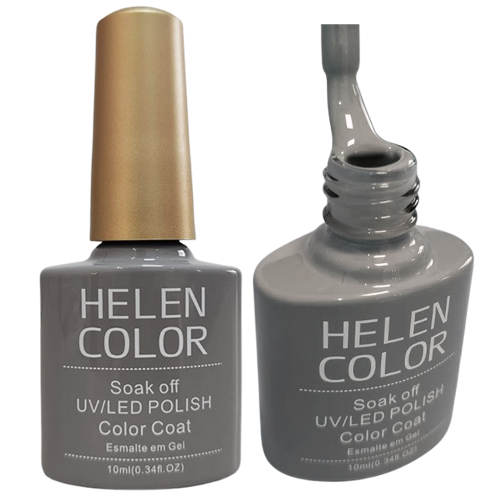Esmalte Em Gel Cinza Helen Color 209 10ml
