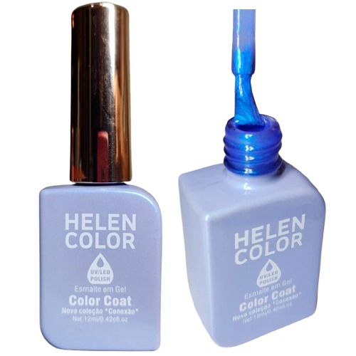 Esmalte Em Gel Azul Furtacor Brilhante Helen Color Conexão 31 12ml