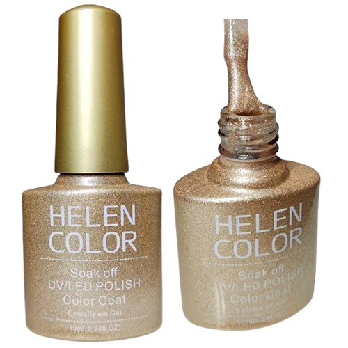 Esmalte Em Gel Dourado Helen Color 31 10ml