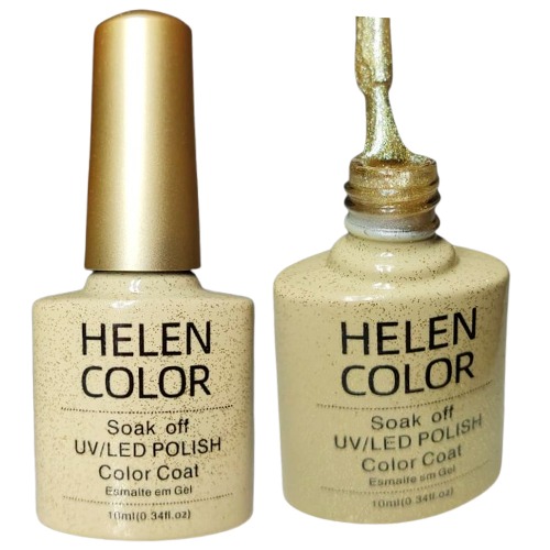 Esmalte Em Gel Dourado Helen Color 32 10ml