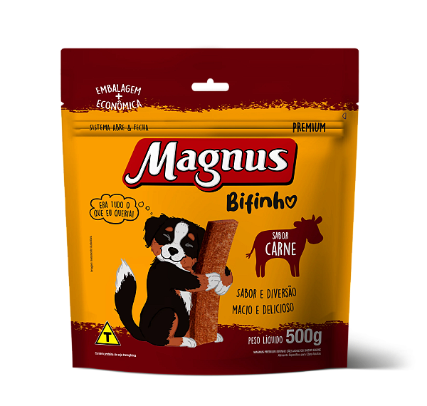 Bifinho Magnus para Cães Adultos Sabor Carne 500g