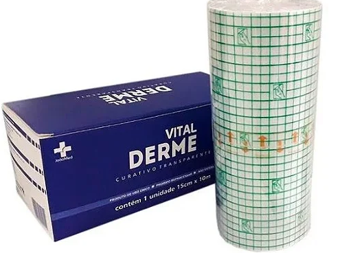 Curativo Filme Transparente Rolo 15cm x 10m - Vital Derme