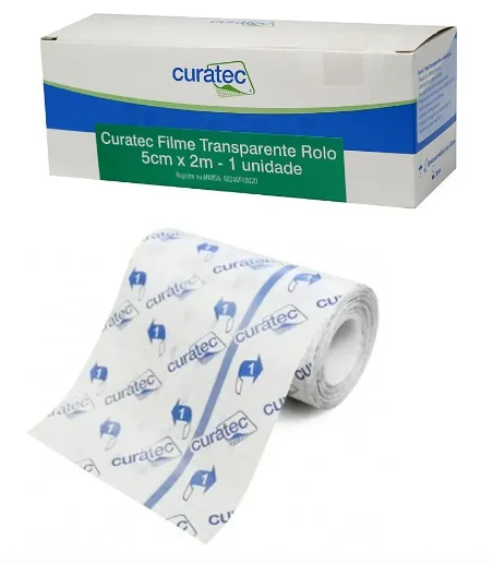 Curativo Filme Transparente em Rolo 5cm x 2m - Curatec