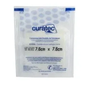 Compressa Com Emulsão de Petrolatum Estéril 7,6cm x 7,6cm Unidade - Curatec