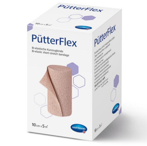 Atadura Bielástica de Curto Estiramento 100% Algodão 10cm x 5m Putter Flex - Hartmann
