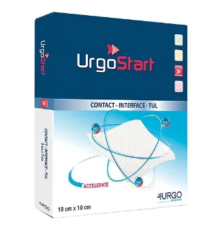 Curativo 10 x 10cm Malha de Poliéster Impregnada com Matriz Cicatrizante TLC-NOSF URGOSTART - Urgo Medical