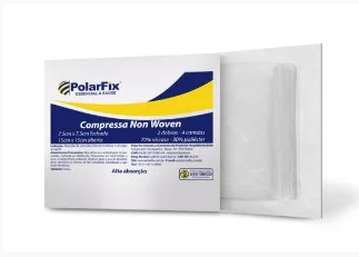 Compressa Cirúrgica Non Woven Estéril 7,5cm x 7,5cm C/ 10 Un. - PolarFix