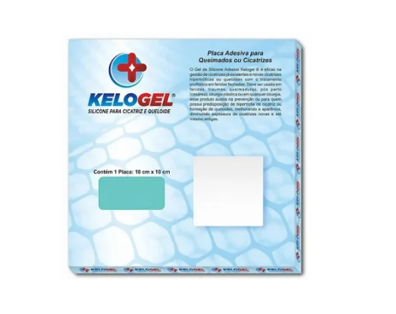 Placa em Silicone Cicatrizes e Queimados 10cm x 20cm Unidade - Kelogel