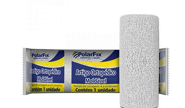 Atadura Gessada Branca 12cm x 3m Unidade - Polarfix