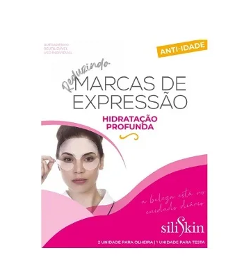 3 Adesivos Anti Rugas Hidratação Profunda em Silicone para Testa e Olheira - Siliskin