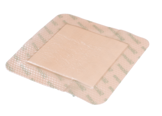 Curativo de Silicone Aderente Espuma Absorvente C/ Prata 10cm x 10cm Silicare AG - Vita Medical