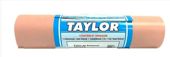 Faixa Esmarch de Borracha 12cm x 2m C/ Espessura de 0,45mm- Taylor