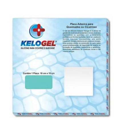 Placa em Silicone Cicatrizes e Queimados 10cm x 30cm Unidade - Kelogel