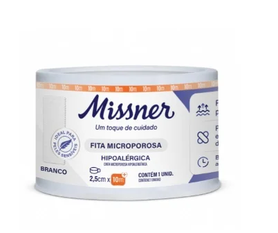 Fita Micropore 2,5cm x 10m Bege - Missner