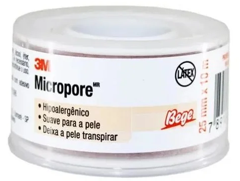 Fita Micropore 25mm x 10mt Bege - 3M