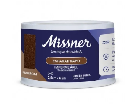 Esparadrapo Marron 2,5cm x 4,5m Impermeável - Missner