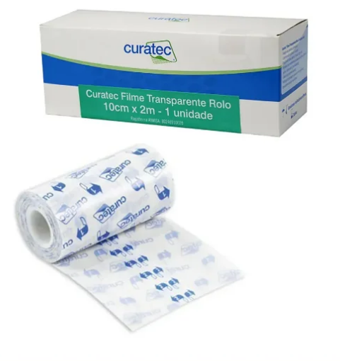 Curativo Filme Transparente em Rolo 10cm x 2m - Curatec