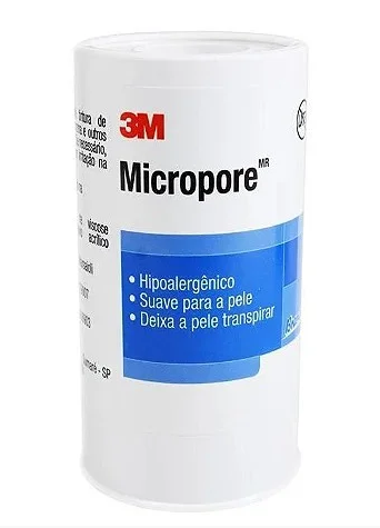 Fita Micropore 100mm x 10mt Branca - 3M