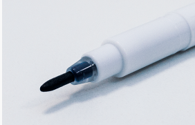 Caneta com Régua para Demarcação de Pele Ponta Padrão - Health Qualy