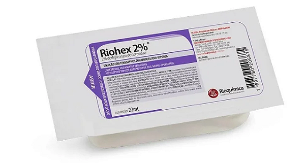 Escova com Clorexidina P/ Assepsia 2% CHG 22ml - Rioquimica