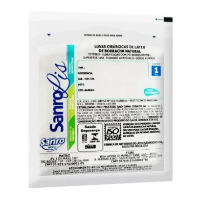 Luva Cirúrgica Estéril Com Pó 6.5 (Par) - Sanro