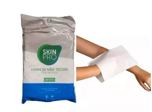 Luva Skin Pro P/ Banho no Leito e Limpeza em Geral C/25 Unidades - Hartmann