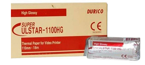 Papel Térmico para Ultrassom HG 110cm x 18m High Glossy Video Printer - Ulstar 110HG