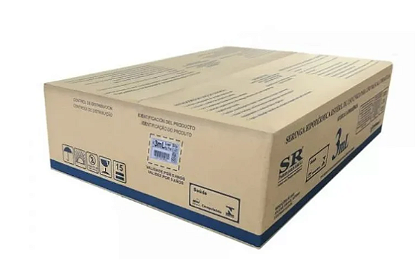 Seringa 3ml Bico Slip com Agulha 25 x 7 C/ 500 Unidades - SR