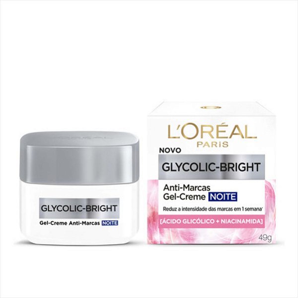 Gel Creme Anti Marcas Noite Glycolic Bright 49g - L´oréal