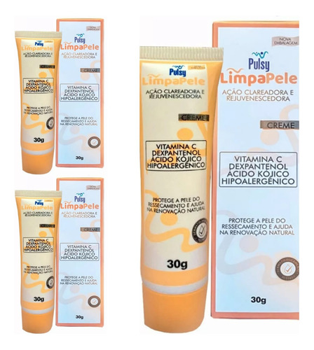Limpa Pele Ação Clareadora E Rejuvenescedora 30g - Kit Com 3