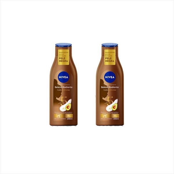 Loção Nivea Beleza Radiante Pele Negra 200ml Kit Com 2 Un
