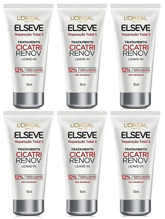 Reparação Total 5 Leave-in Cicatri Renov 50ml - Kit 06 Unid