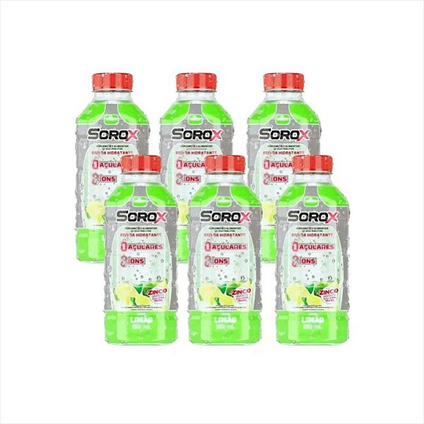 Sorox Limão Hidratante Zero Açúcar 8 Ions 550ml Pack C/6