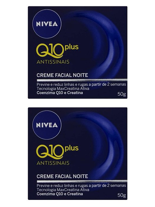 Creme Nivea Facial Q10 Power Noturno 49g kit c/2