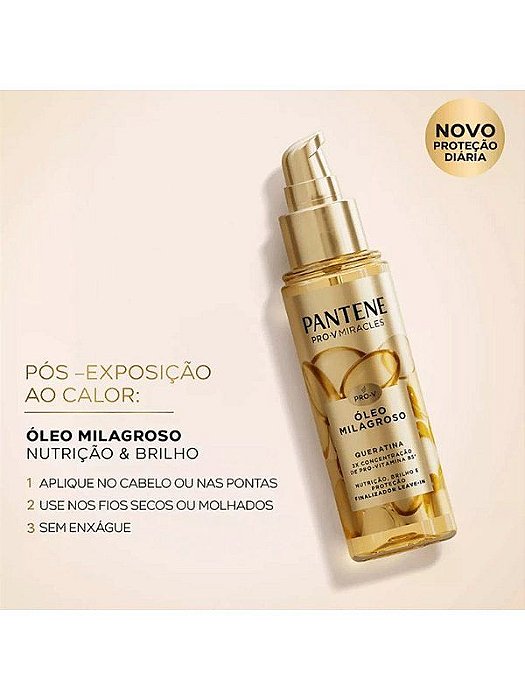Óleo Pantene Milagroso Queratina 95ml Leave-in Finalizador