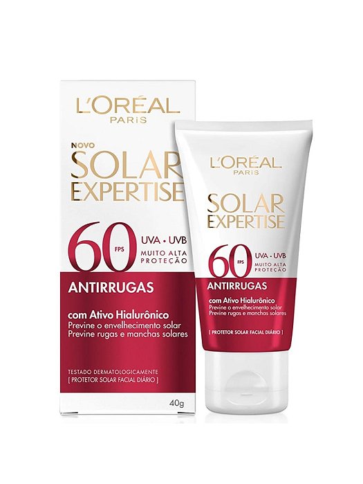 Protetor Solar Loréal Antirrugas FPS60 Ac Hialuronico 40g