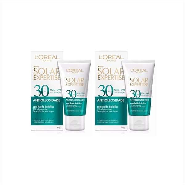 Protetor Solar Loréal Antioleosidade FPS30 Sem Cor 40G c/2