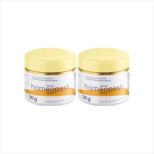 Kit 2 Homeopast Creme Hidratante Ultra Hidratação Pé Mão 30g