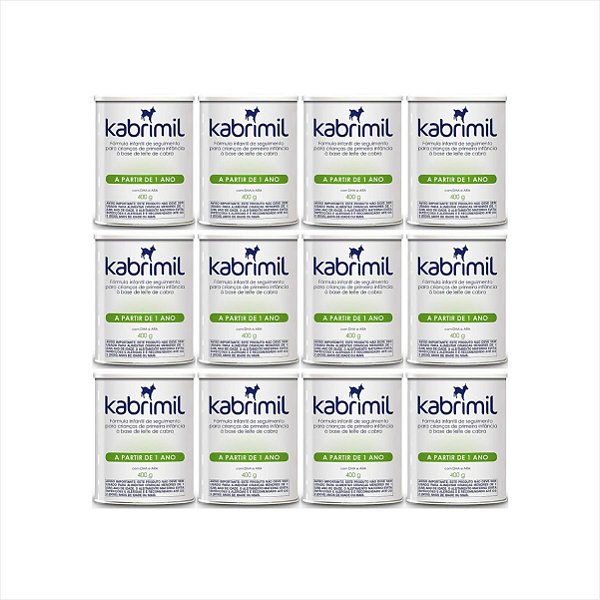 Fórmula Infantil Kabrimil Leite De Cabra 400g kit c/12 latas