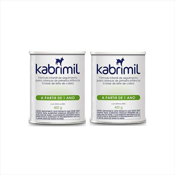 Fórmula Infantil Kabrimil Leite De Cabra 400g kit c/2 latas