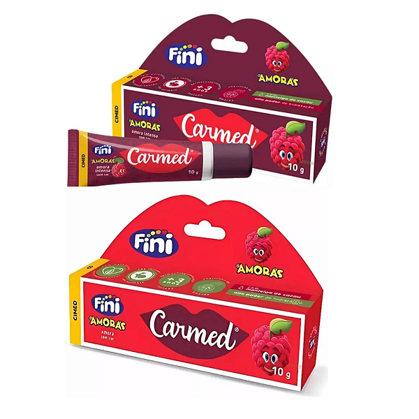 Protetor Labial Carmed Kit c/2 Amoras com cor