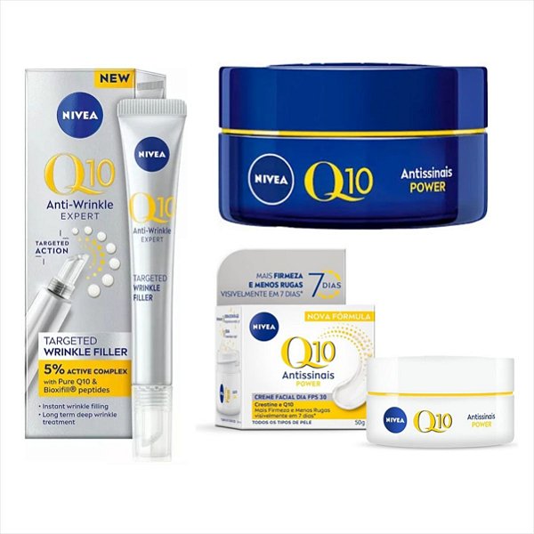 Nivea Q10 Expert Kit Face Creme Dia/Noite/Olhos Pele Normal