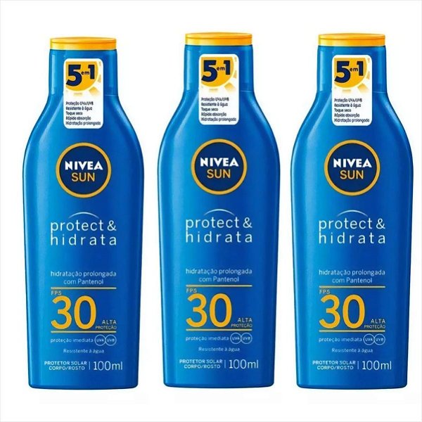 Protetor Solar Corporal Nivea Sun Fps30 300ml com Pantenol