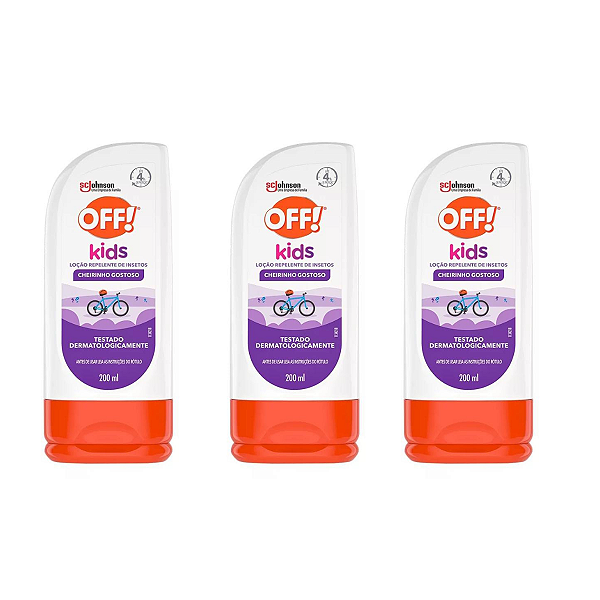 Kit Loção Repelente De Insetos Johnson Off! Kids 200ml C/3