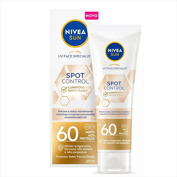 Protetor Solar Facial Nivea Sun Antimarcas Fps60 40ml s/ cor