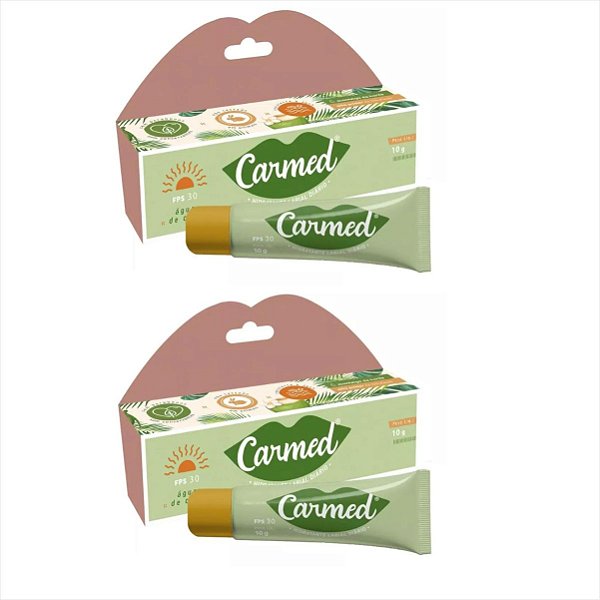 Kit 2 Und Protetor Labial Carmed Água De Coco Fps 30 10g