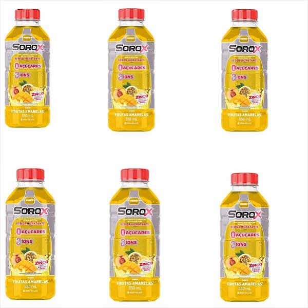 Sorox Frutas Amarelas 550ml Bebida Isotonica Pack c/6