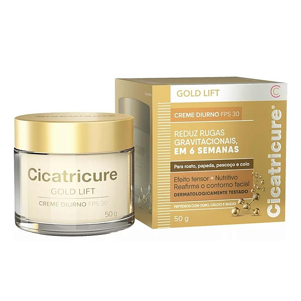 Creme Facial Gold Lift Diurno Fps 30 50g Cicatricure Ouro