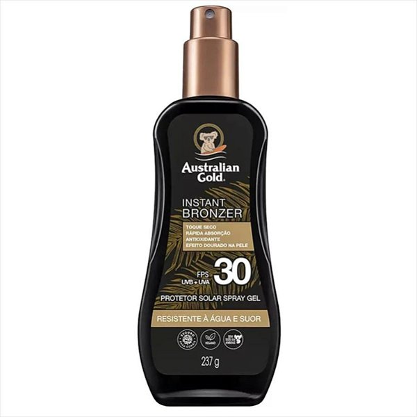 Protetor Solar Vegano  Spray Gel FPS30 Australian Gold 237g