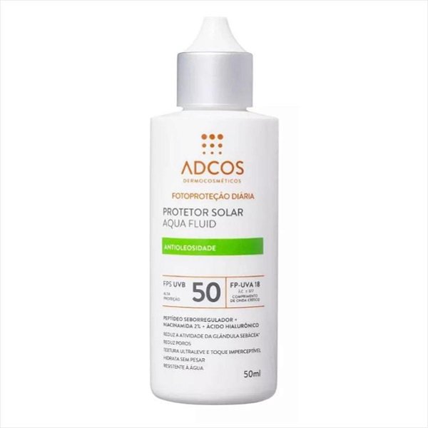 Protetor Solar Facial Adcos Aqua Fluid Fps50 Incolor 40ml